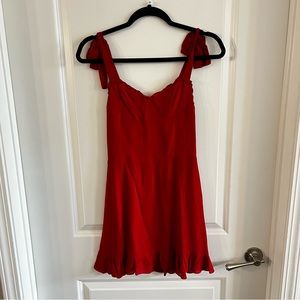 561 Reformation Christine Ruffled Mini Dress Size 2